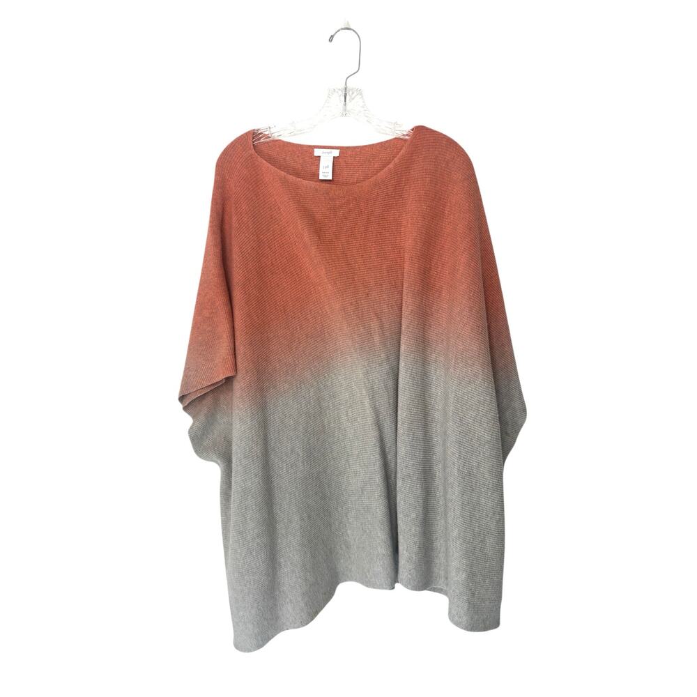 J. Jill Pure Jill Pink Tan Ombre Cable Knit Sweater Pullover‎ Cape One Size
